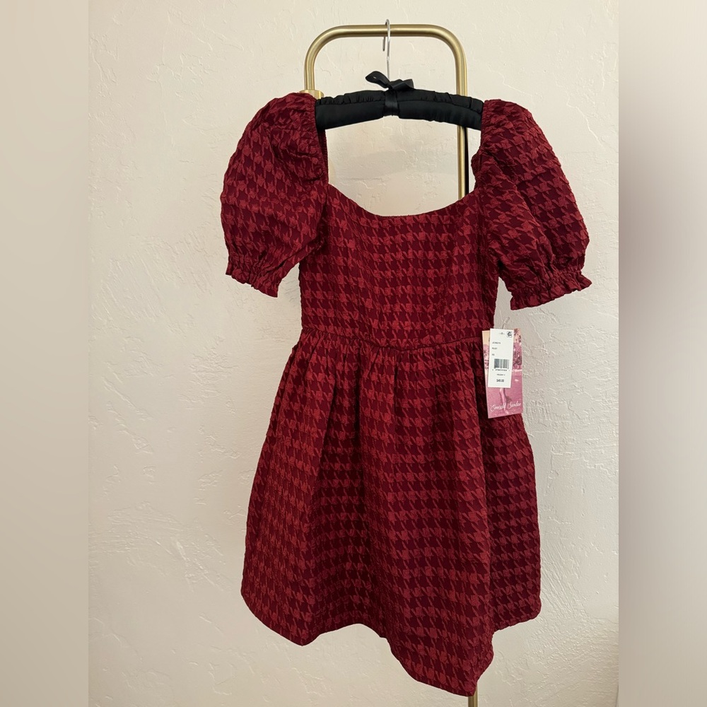 Emerald Sundae puff sleeve dress